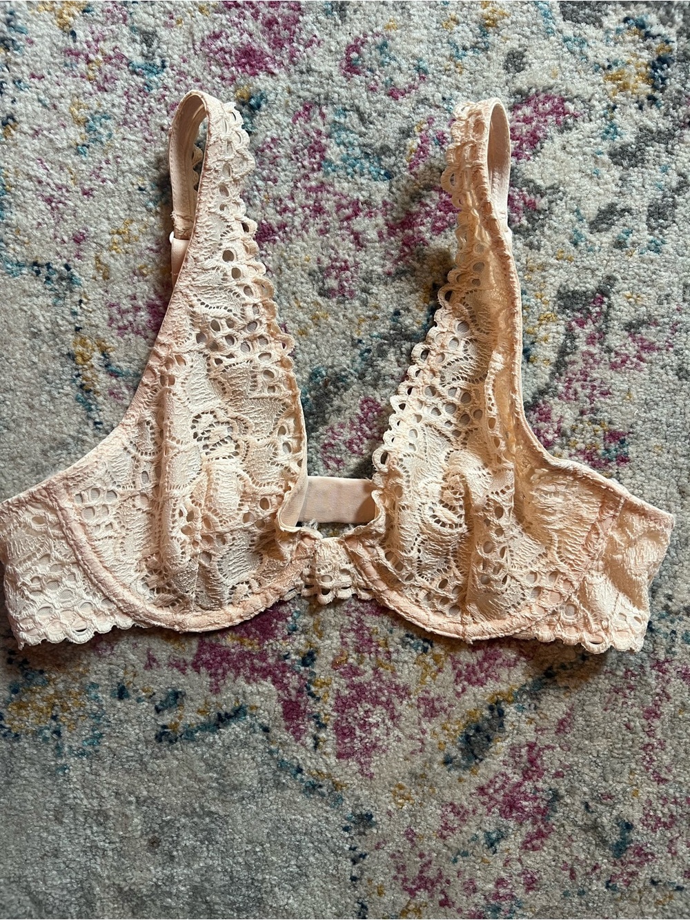 🍑🦩🌷NWOT Peach Lace Underwire Bralette🌷🦩🍑